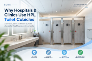 Why Hospitals & Clinics Use HPL Toilet Cubicles - Hygienic and durable restroom cubicles designed for healthcare facilities